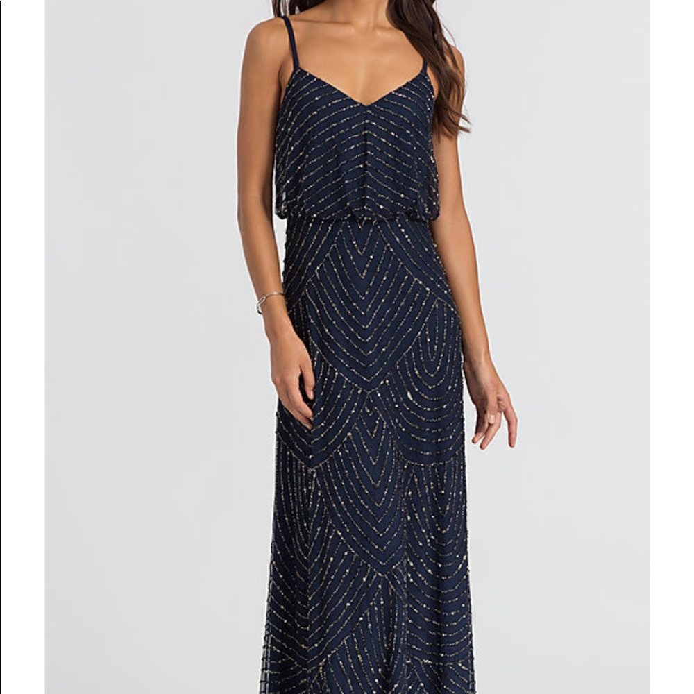 Navy Adrianna Papell Gown